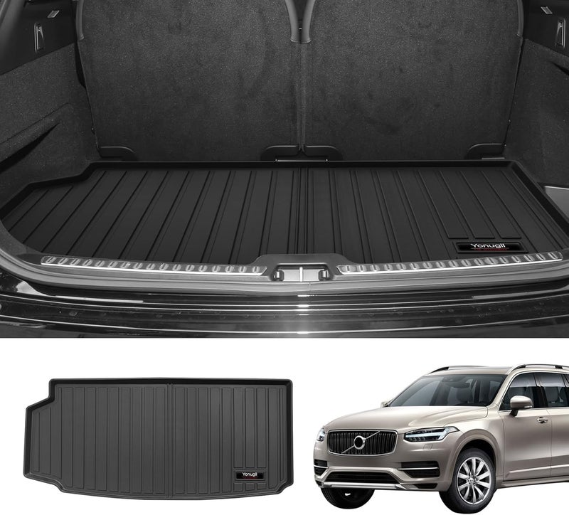 Yonugli Custom for 2016-2025 Volvo XC90 (Including Hybrid) Cargo Mats Trunk Liner All Weather TPE Protection Mat Accessories (for 2016-2025 Volvo XC90) - Image 2